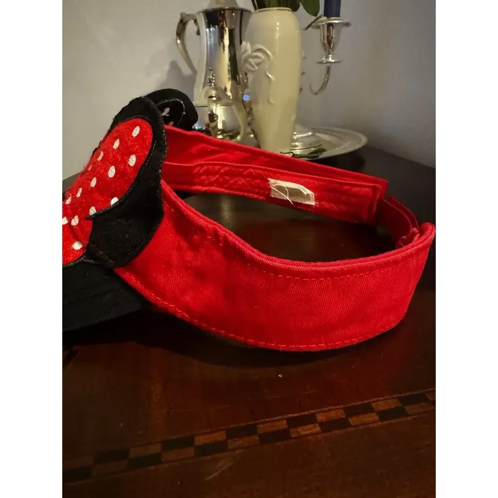 Disney Parks Minnie Mouse Visor Hat Red And Black Disney Parks